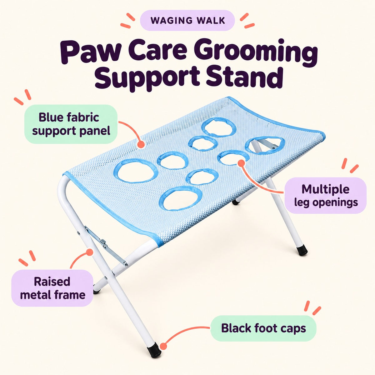 Portable Pet Grooming Table for Cats Small Dogs Foldable Stainless Steel