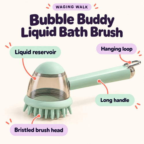 Pet Bath Brush – Dog & cat Washing Massage Shower Brush with Press Liquid Dispenser