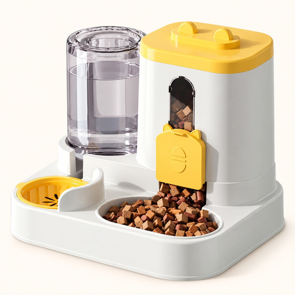 Plastic Integrated Automatic Food & Water Feeder for Cats and Dogs