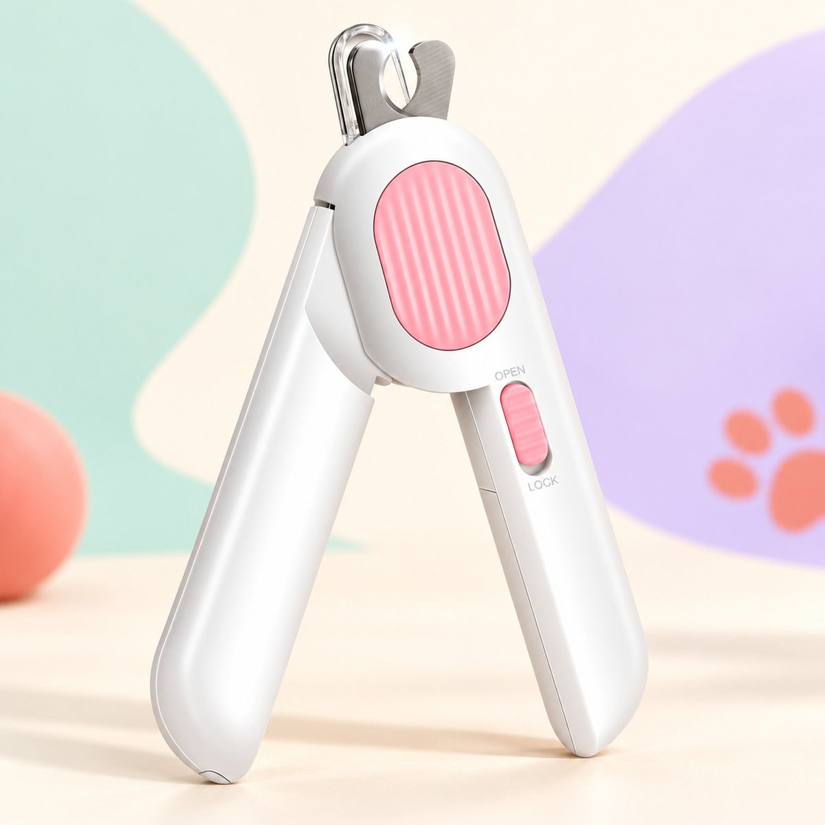 Cat Nail Clipper with LED Light and Nail File - Dog Claw Trimmer & Pet Grooming Tool