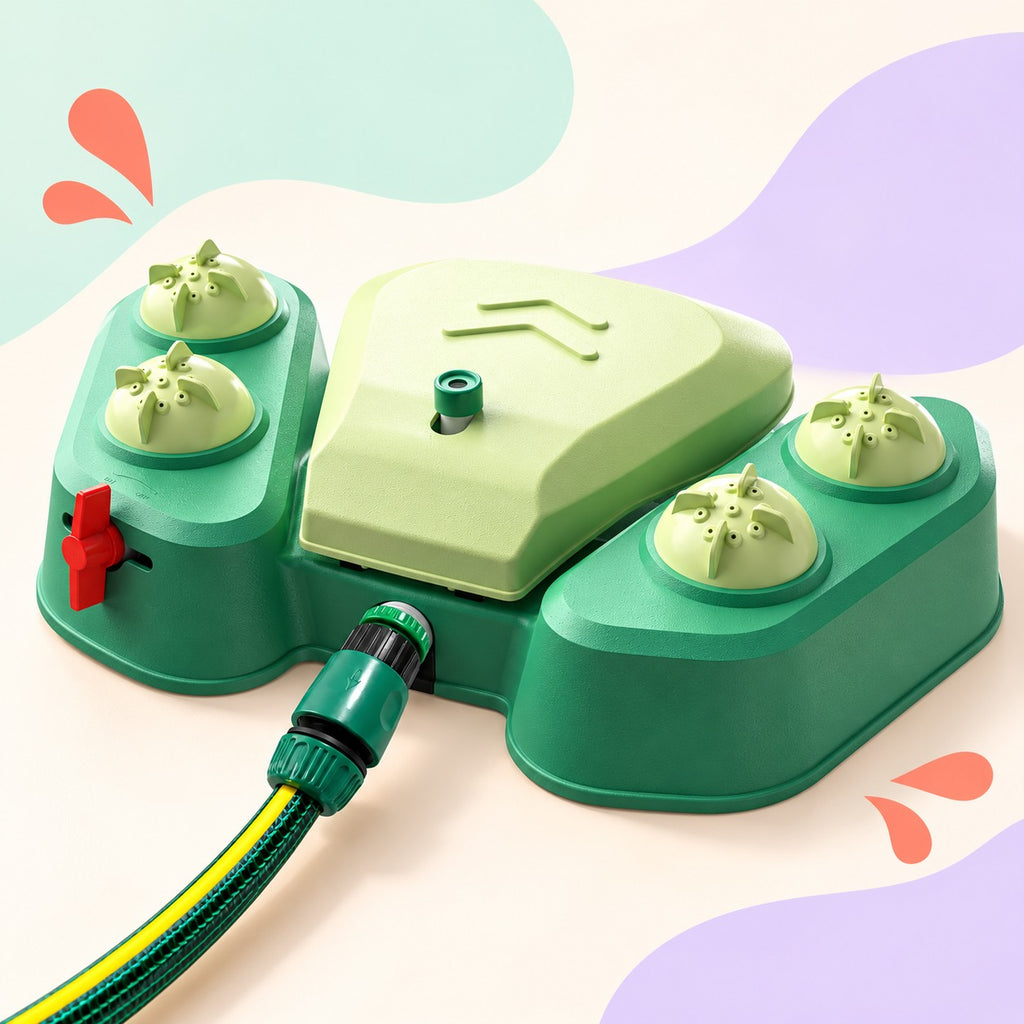 Summer Cooling Dog Water Toy – 2-in-1 Paw-Activated Drinking Fountain & Outdoor Sprinkler