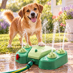 Summer Cooling Dog Water Toy – 2-in-1 Paw-Activated Drinking Fountain & Outdoor Sprinkler